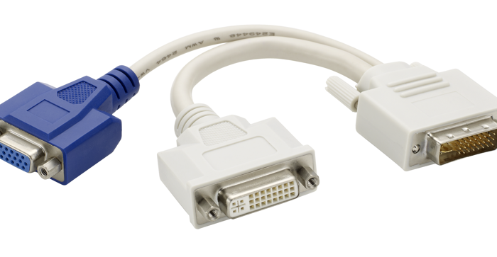 Dual Monitor DVI Splitter Y-Cable DVI-I to DVI-D and VGA