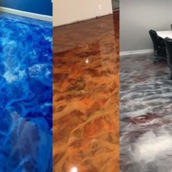 Metallic epoxy flooring