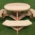 Fossilworx round picnic table