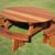 Fossilworx oval picnic table