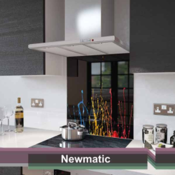 Newmatic Kitchen Appliances Paint Splash Digital Printed Splashback