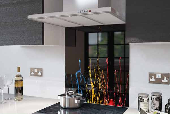 Newmatic Kitchen Appliances Paint Splash Digital Printed Splashback